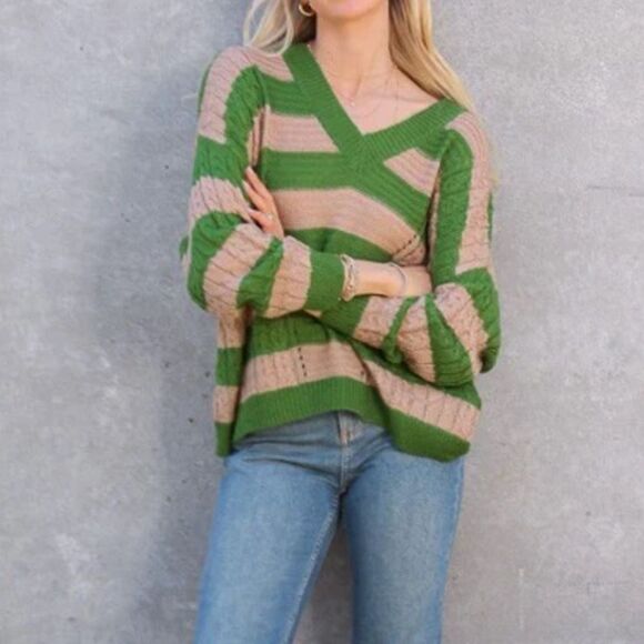 NWT Lumiere CELIA STRIPED SWEATER size Medium - Picture 4 of 11